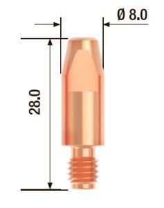 FUBAG Контактный наконечник M6х28 мм ECU D=1.0 мм (10 шт.) в Белгороде фото