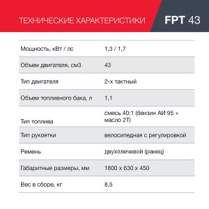 Бензиновый триммер FUBAG FPT 43 в Белгороде фото