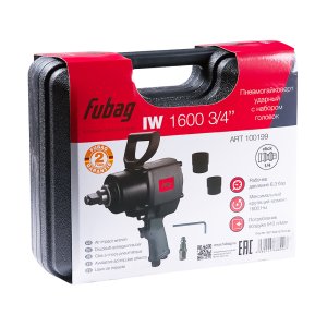 FUBAG Пневмогайковерт ударный IW1600 3/4 дюйма с  набором головок в кейсе в Белгороде фото