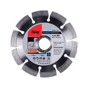 Алмазный отрезной диск FUBAG Beton Pro D125 мм/ 22.2 мм по бетону в Белгороде фото