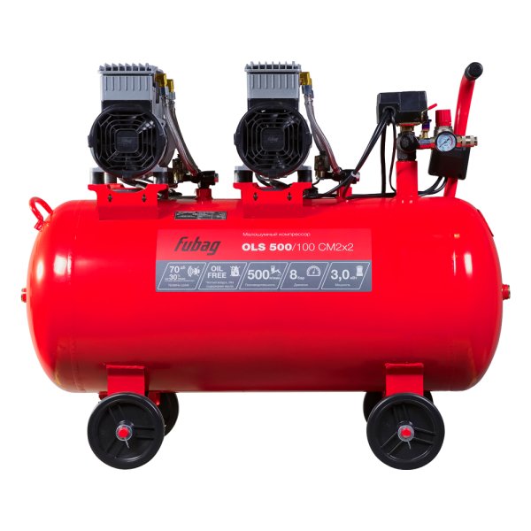 Компрессор воздушный безмасляный малошумный FUBAG OLS 500/100 CM2х2 + Набор пневмоинструмента (5 предметов) в ПОДАРОК в Белгороде фото
