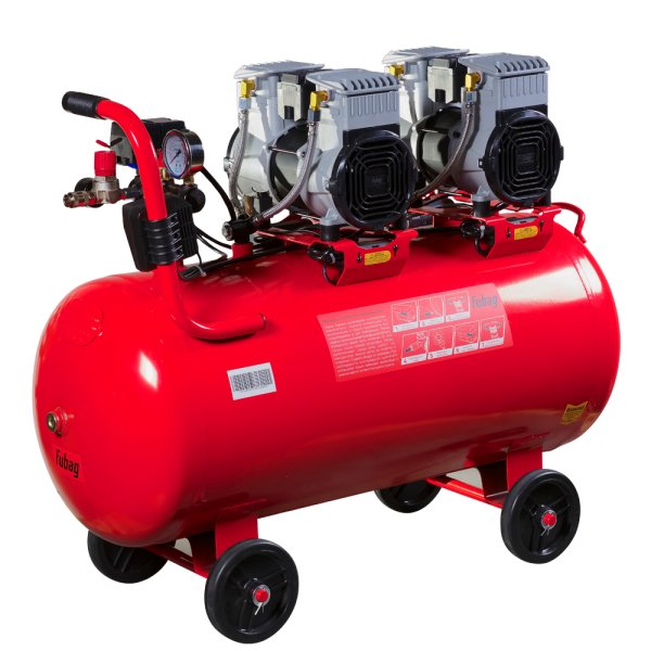 Компрессор воздушный безмасляный малошумный FUBAG OLS 500/100 CM2х2 + Набор пневмоинструмента (5 предметов) в ПОДАРОК в Белгороде фото