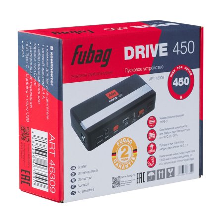 Пусковое устройство FUBAG DRIVE 450 с разъемом type-C на входе в Белгороде фото