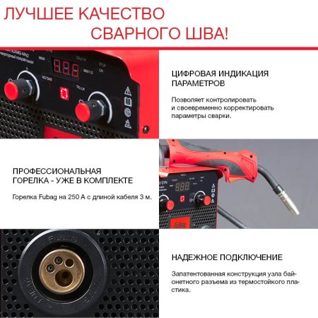FUBAG Сварочный полуавтомат IRMIG 200 SYN с горелкой 250 А 3 м в комплекте в Белгороде фото