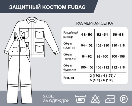 Защитный костюм Fubag размер 48-50 рост 3 в Белгороде фото