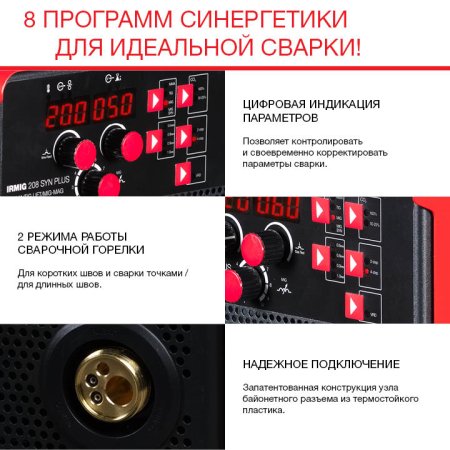 FUBAG Сварочный полуавтомат IRMIG 208 SYN PLUS c горелкой FB 250 3m в Белгороде фото