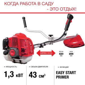 FUBAG Бензиновый триммер FPT 43 + Триммерная леска  сечение витой квадрат L 130 м * 2.4 мм в ПОДАРОК в Белгороде фото