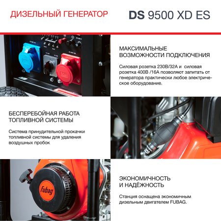 FUBAG Дизельный генератор (одно- и трехфазный) с электростартером DS 9500 XD ES в Белгороде фото