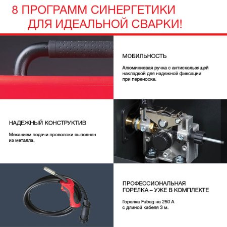FUBAG Сварочный полуавтомат IRMIG 188 SYN PLUS c горелкой FB 250 3 м в Белгороде фото